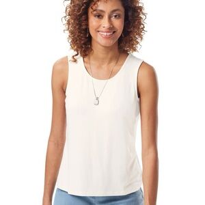 NorthStyle Cream Fitted Scoop-Neck Sleeveless Tank Top • NWT